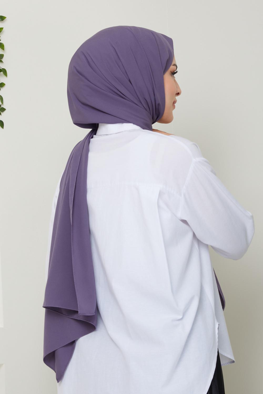 Medine İpeği Lila Şal 
