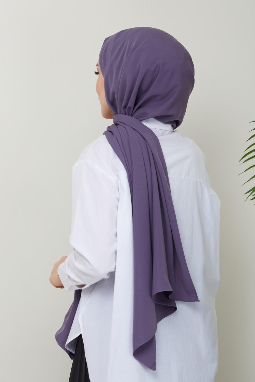 Medine İpeği Lila Şal 