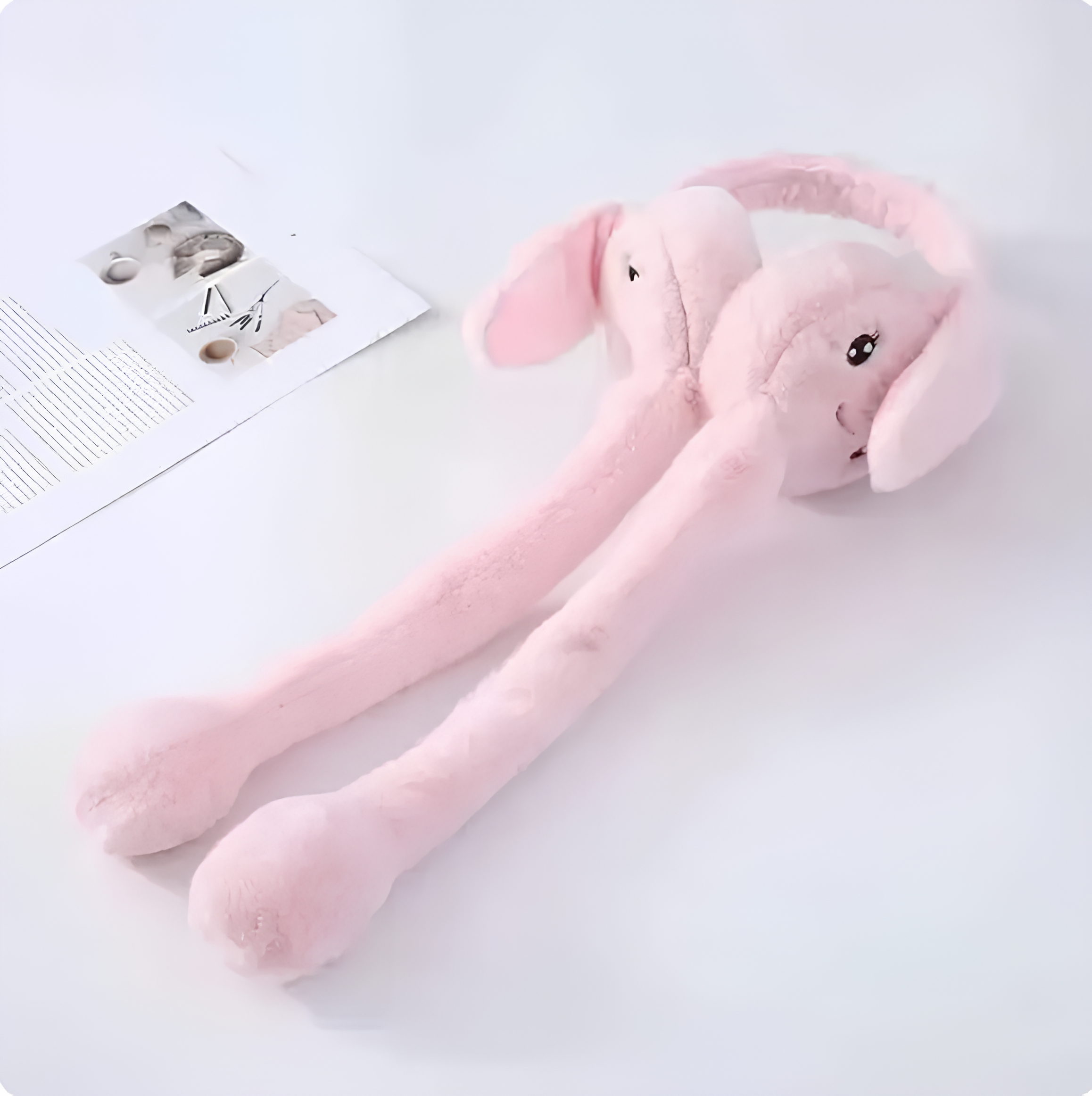 Oynar Kulaklı Hareketli Tavşan Kulaklı Peluş Kulaklık