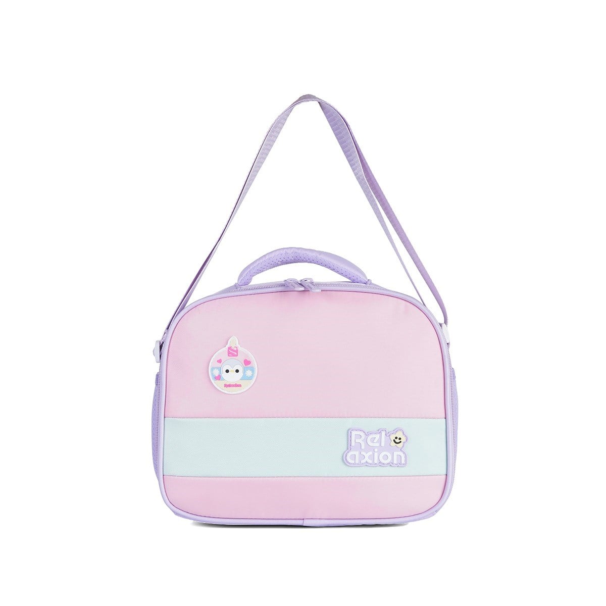 Relaxion 1816 3lü İlkokul Çanta Seti Lila - Fanus Aksesuarlı, Ortopedik Sırt Destekli Okul Çantası, Beslenme Çantası ve Kalemlik