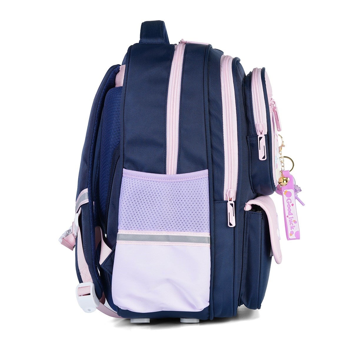 Relaxion 1816 3lü İlkokul Çanta Seti Pembe - Fanus Aksesuarlı, Ortopedik Sırt Destekli Okul Çantası, Beslenme Çantası ve Kalemlik