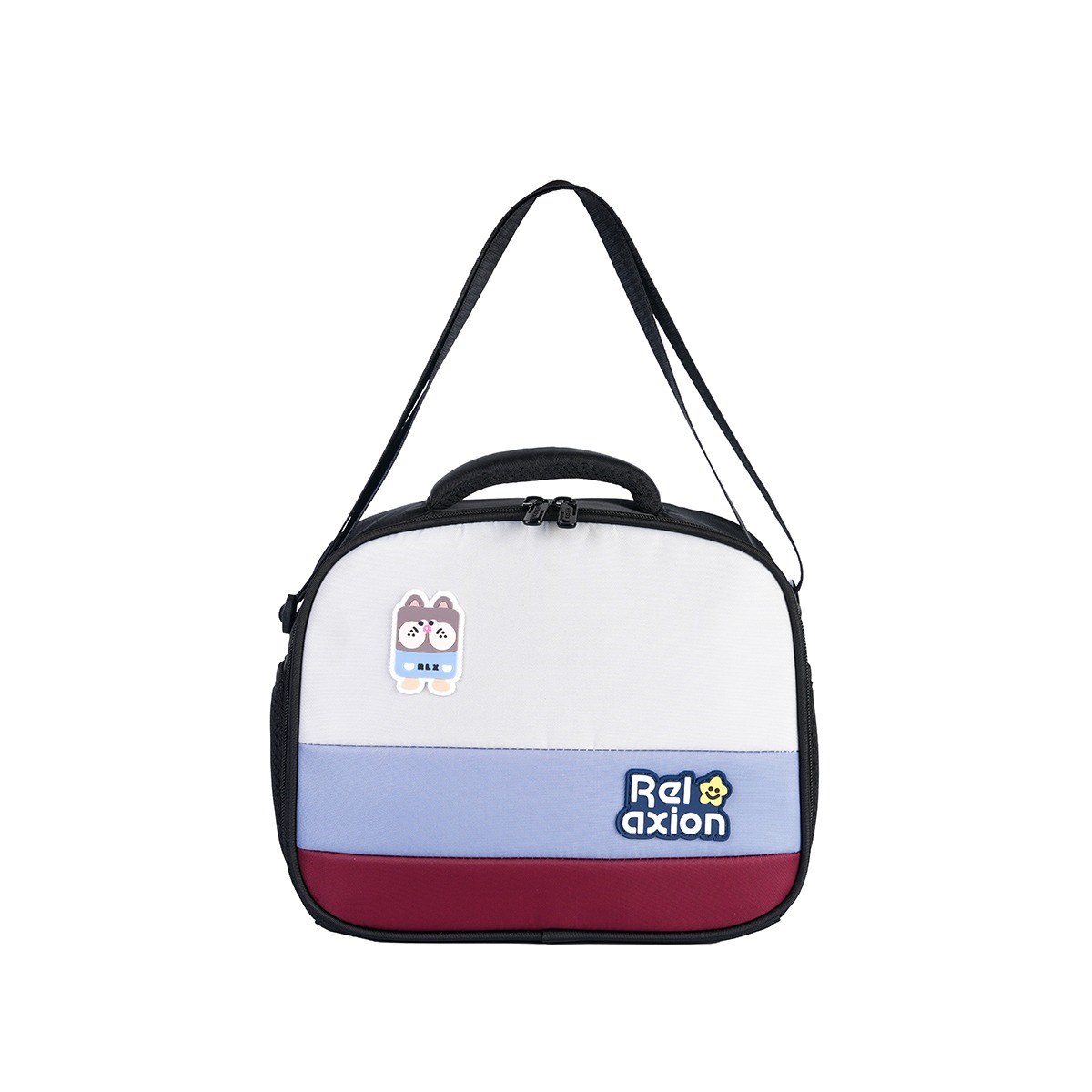 Relaxion 1816 3lü İlkokul Çanta Seti Siyah - Fanus Aksesuarlı, Ortopedik Sırt Destekli Okul Çantası, Beslenme Çantası ve Kalemlik