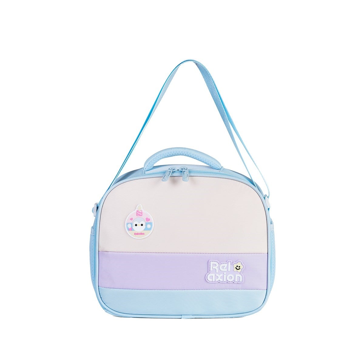 Relaxion 1816 3lü İlkokul Çanta Seti Turkuaz - Fanus Aksesuarlı, Ortopedik Sırt Destekli Okul Çantası, Beslenme Çantası ve Kalemlik