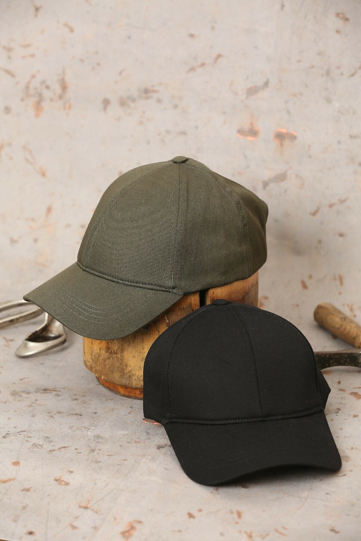 UNISEX 2'Lİ SİYAH- HAKİ ŞAPKA