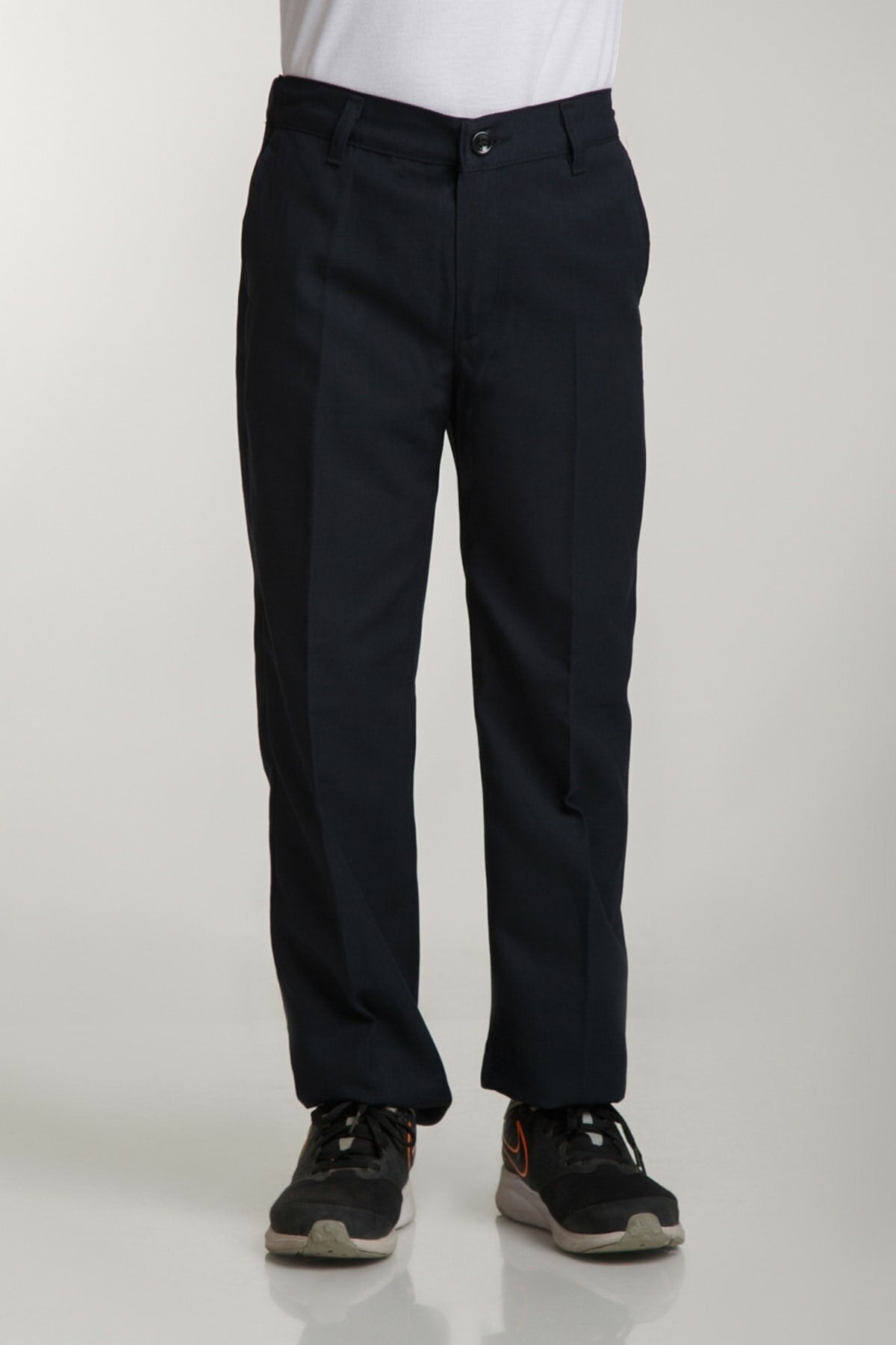 UNISEX ÇOCUK BELİ LASTİKLİ LACİVERT KUMAŞ PANTOLON