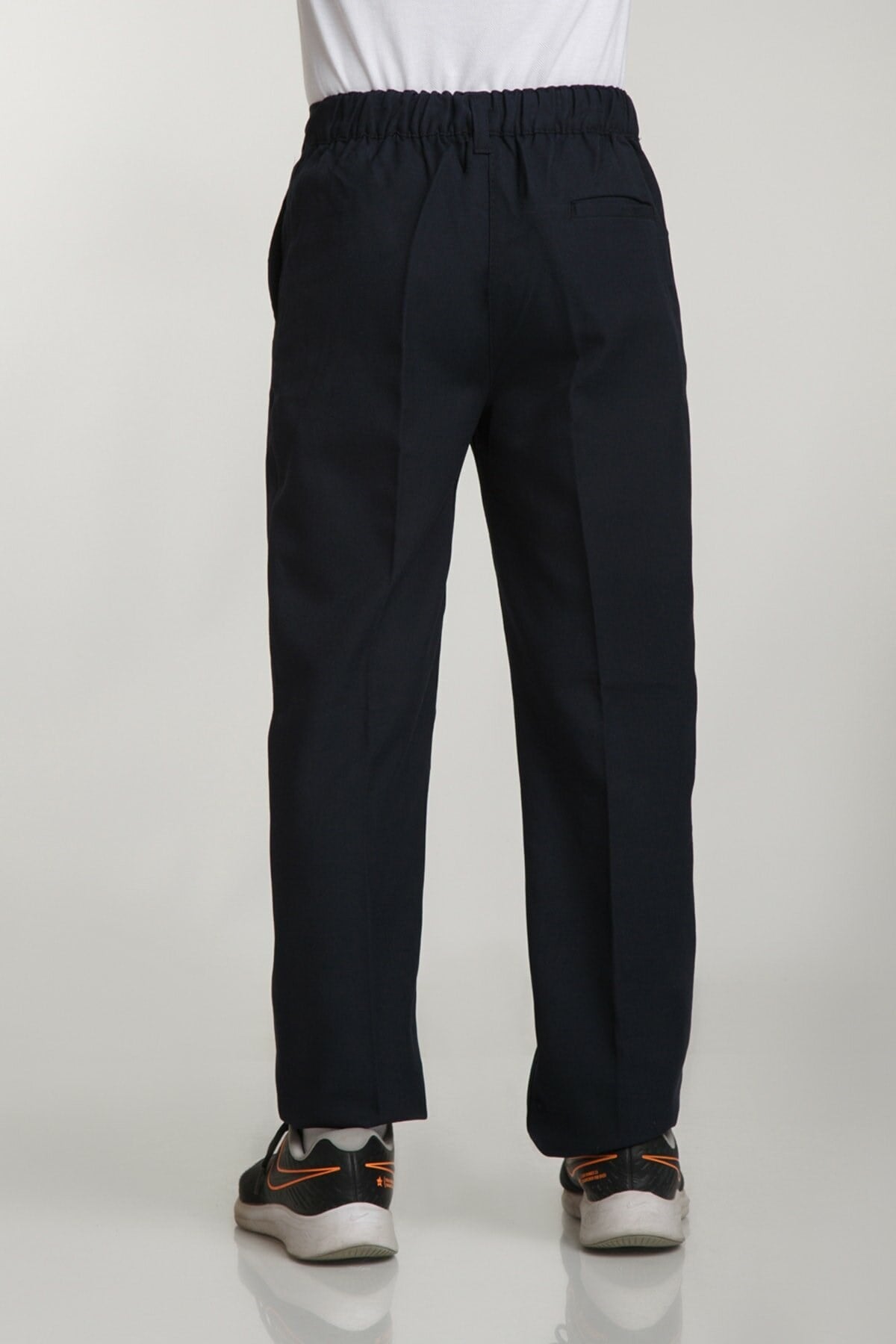UNISEX ÇOCUK BELİ LASTİKLİ LACİVERT KUMAŞ PANTOLON