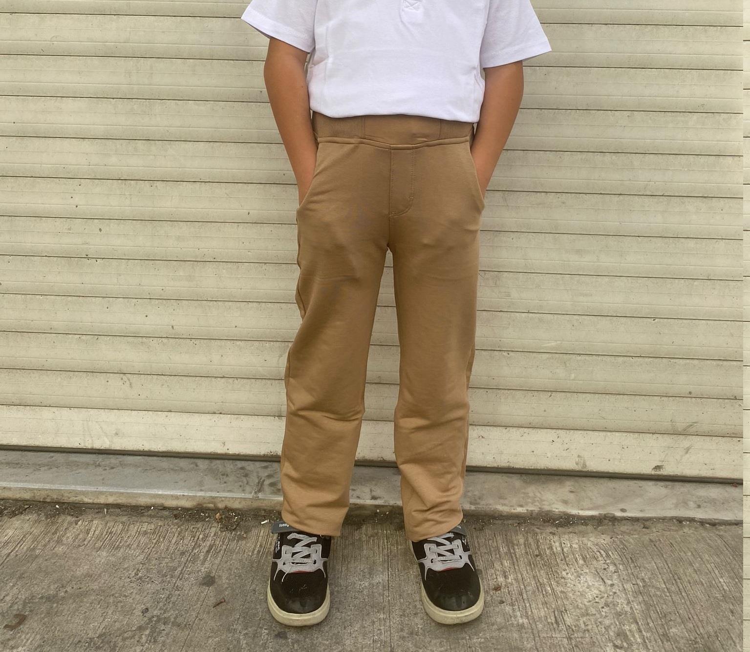 UNİSEX ÇOCUK BELİ LASTİKLİ CAMEL RİBANALI RAHAT KALIP EŞOFMAN ALT