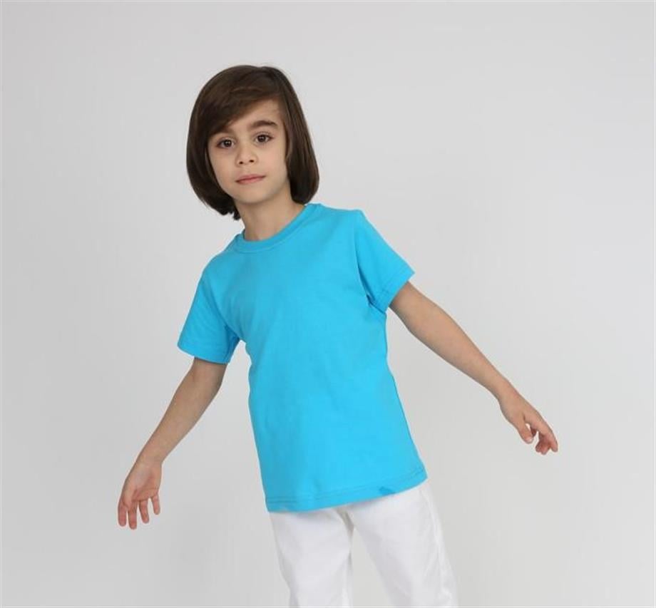 UNISEX ÇOCUK YUVARLAK bisiklet YAKA 23 nisan 29 ekim 10 kasım KISA KOL PENYE body T-SHIRT