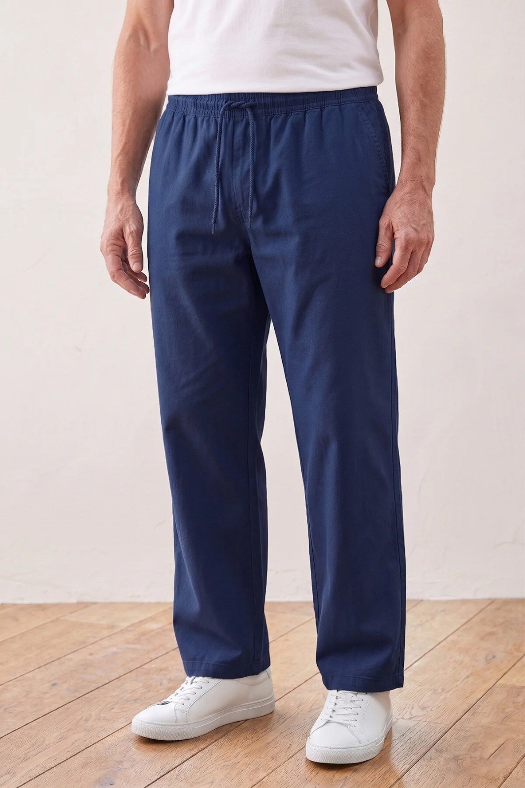 UNISEX HAM BEZ YAZLIK RAHAT KETEN PANTOLON