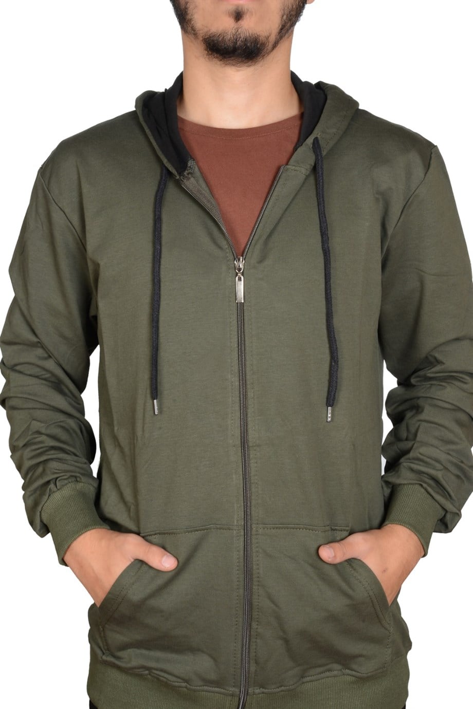 UNİSEX KAPŞONLU FERMUARLI SWEAT HIRKA