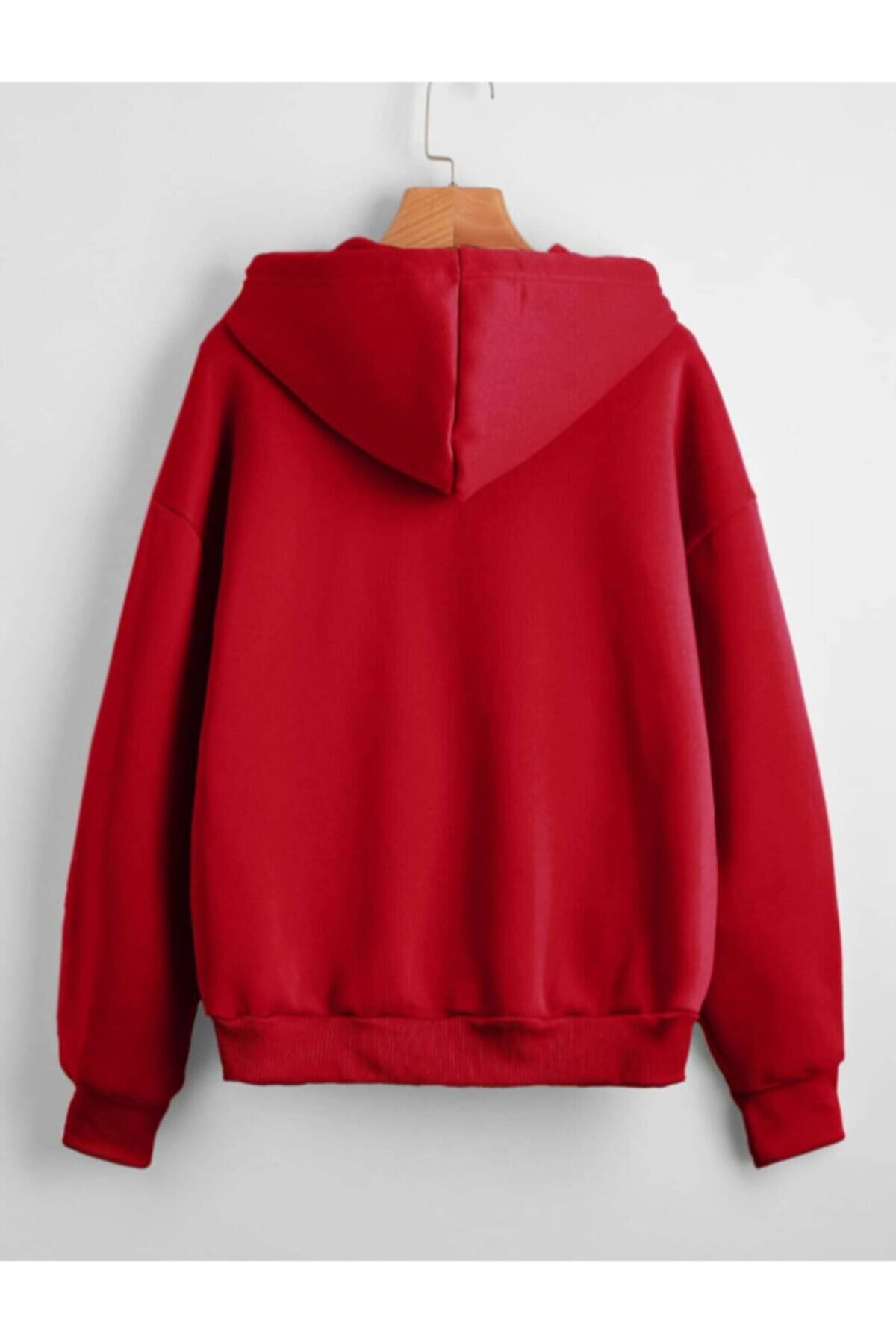 UNISEX KAPÜŞONLU FERMUARLI CEPLİ GRİ BASİC SWEATSHIRT HIRKA