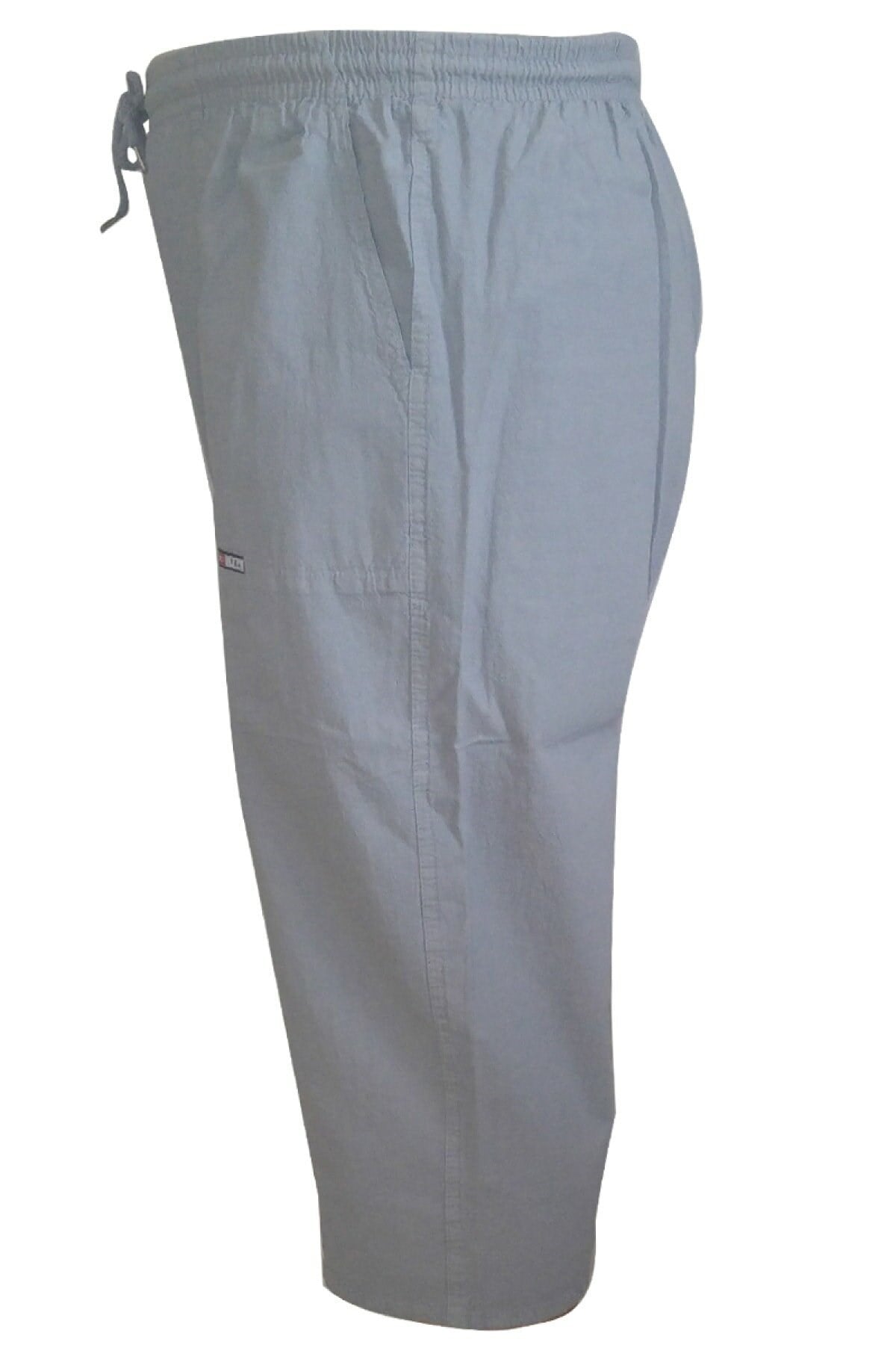 UNISEX KETEN KUMAŞ HAM BEZ YAZLIK RAHAT BERMUDA KAPRİ