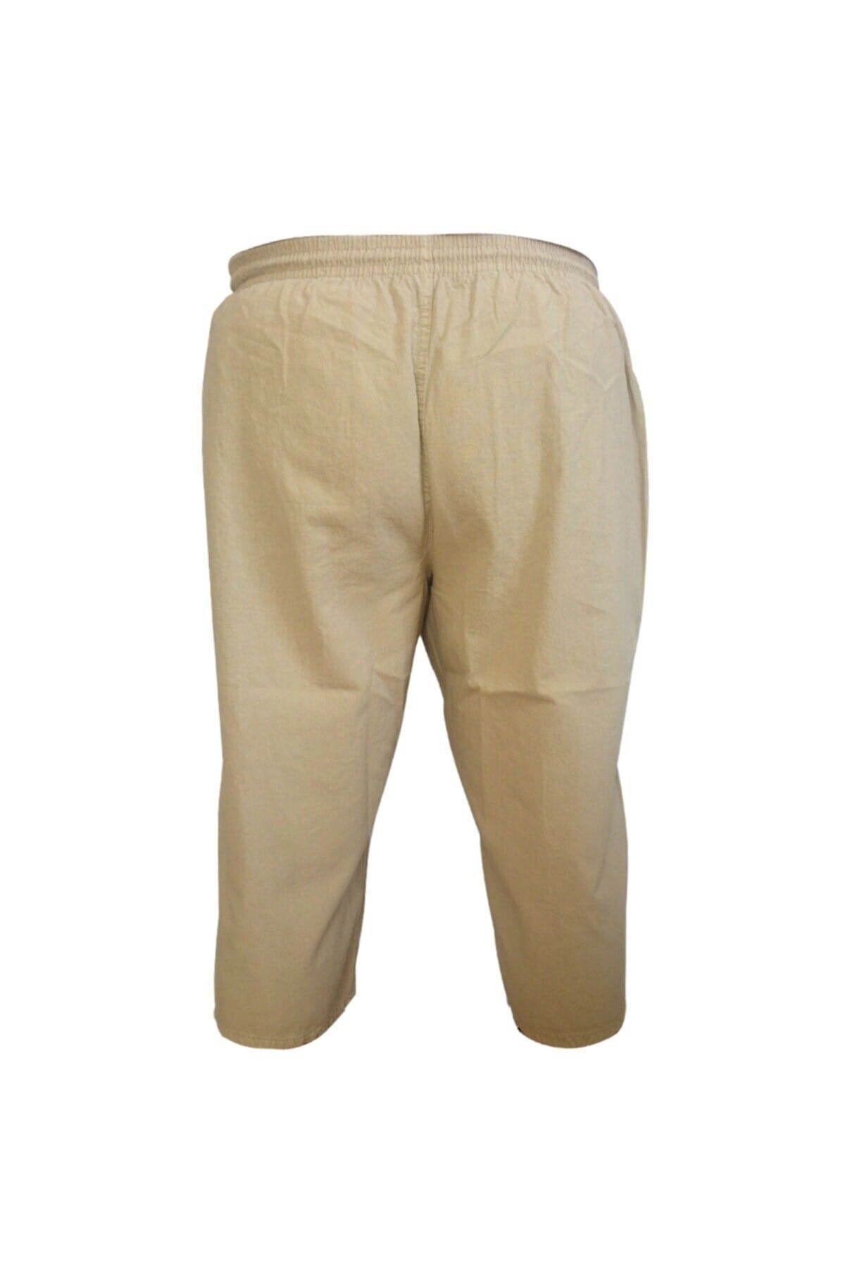 UNISEX KETEN KUMAŞ HAM BEZ YAZLIK RAHAT BERMUDA KAPRİ
