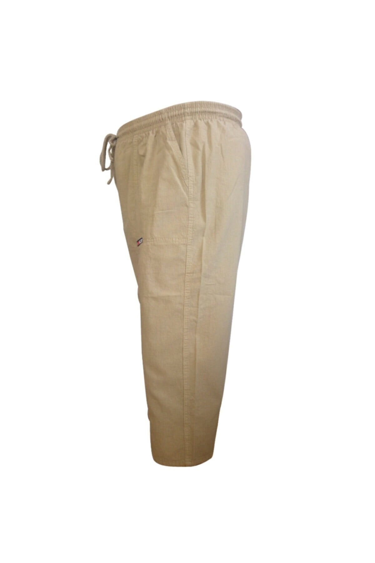 UNISEX KETEN KUMAŞ HAM BEZ YAZLIK RAHAT BERMUDA KAPRİ