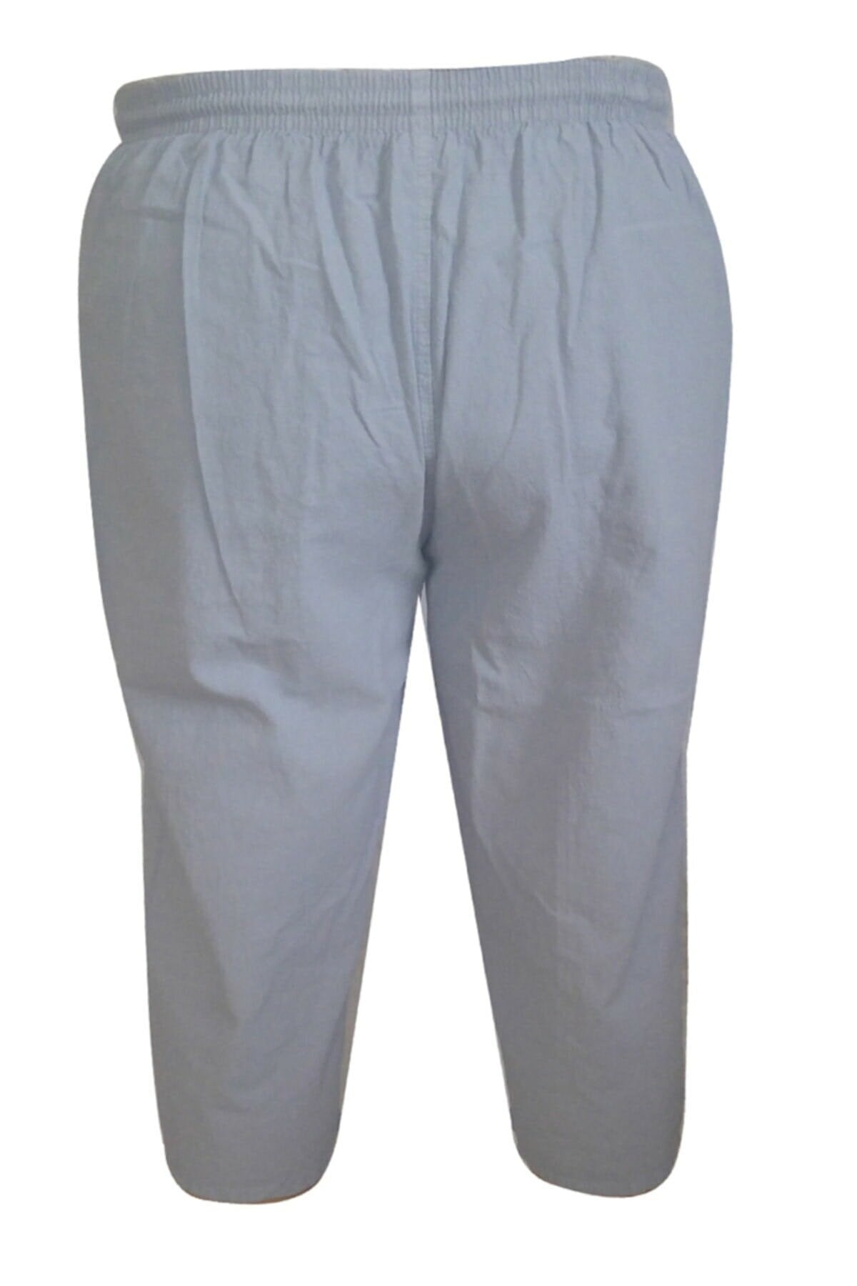 UNISEX KETEN KUMAŞ HAM BEZ YAZLIK RAHAT BERMUDA KAPRİ