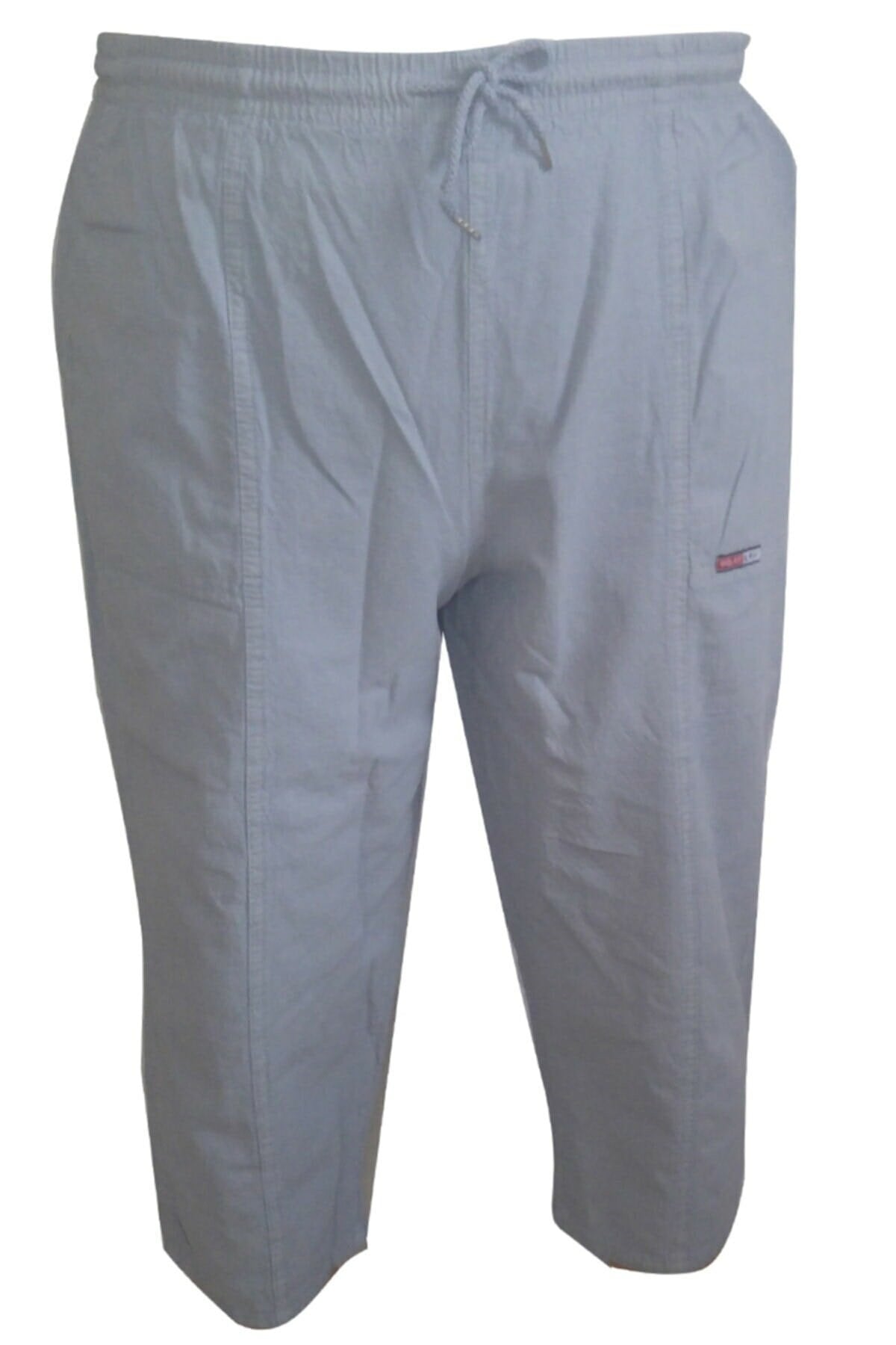 UNISEX KETEN KUMAŞ HAM BEZ YAZLIK RAHAT BERMUDA KAPRİ