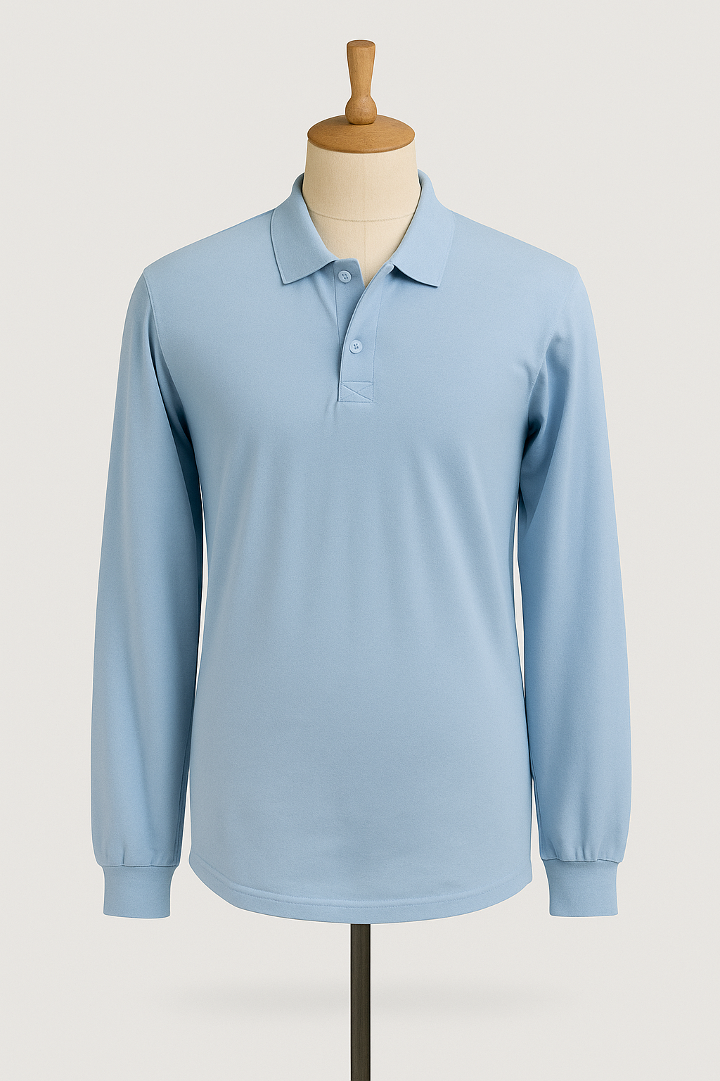 Unisex Polo Yaka Uzun Kol Bebe Mavisi Lakost Tişört