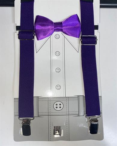 Çocuk Ayarlamalı Askı Ve Papyon Takım Seti