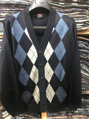 ERKEK BABA DESENLİ İNCE TRİKO HIRKA