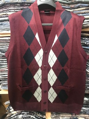 ERKEK BABA DESENLİ İNCE TRİKO YELEK