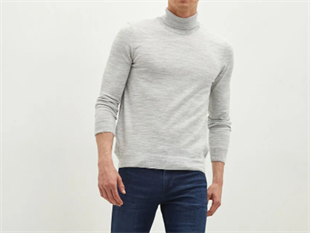 ERKEK BALIKÇI YAKA İÇİ PAMUKLU KALIN KIŞLIK GRİ BODY TSHIRT
