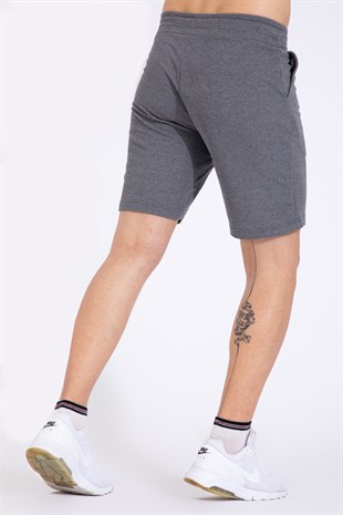 ERKEK BELİ LASTİKLİ ANTRASİT PENYE ŞORT