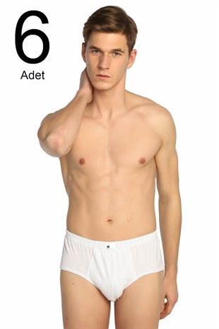 Erkek BEYAZ 6lı Paket Slip