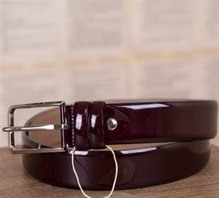 ERKEK BORDO RUGAN DÜZ SUNİ KLASİK KEMER