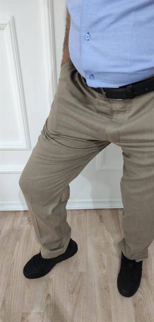 Erkek Büyük Beden Rahat Kesim Keten Pantolon