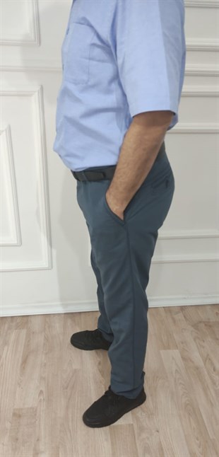 Erkek Büyük Beden Rahat Kesim Keten Pantolon