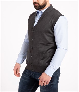 ERKEK FÜME İNCE TRİKO YELEK