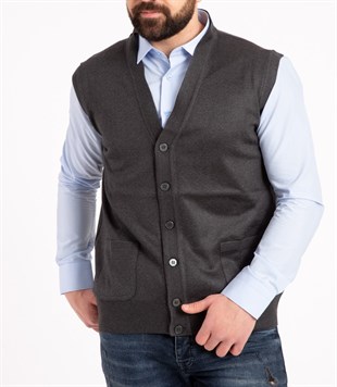 ERKEK FÜME İNCE TRİKO YELEK