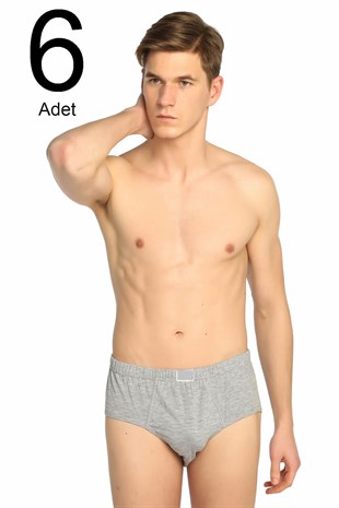Erkek Gri 6lı Paket Slip