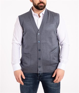 ERKEK İNDİGO İNCE TRİKO YELEK