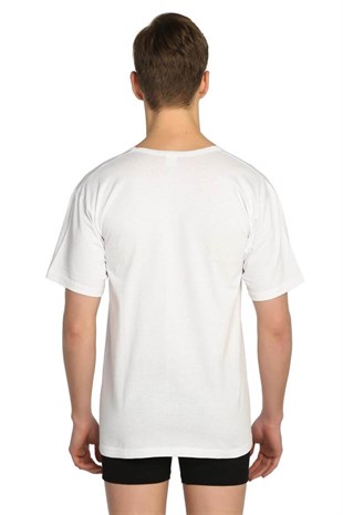 ERKEK KISA KOL BEYAZ 6LI FANİLA ATLET