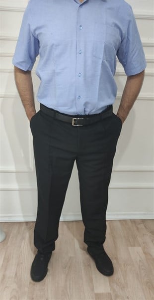 Erkek Klasik Kesim Pileli Kumaş Pantolon