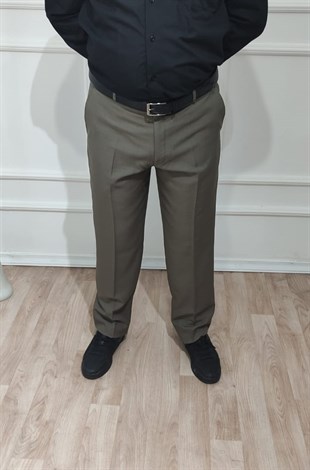 Erkek Klasik Kesim Yeşil Kumaş Pantolon