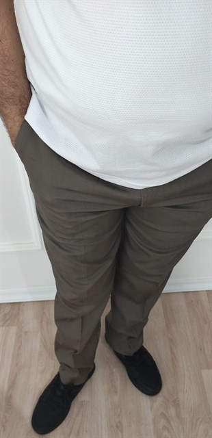 Erkek Klasik Rahat Kalıp Keten Pantolon