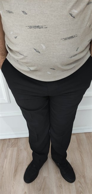 Erkek Klasik Rahat Kalıp Keten Pantolon