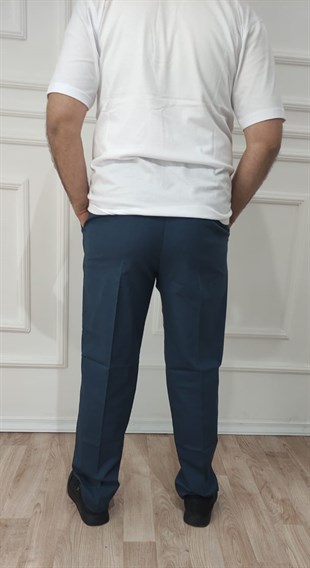 Erkek Klasik Rahat Kalıp Keten Pantolon