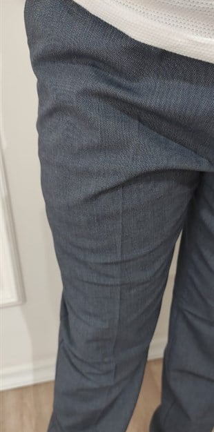 Erkek Klasik Rahat Kalıp Keten Pantolon