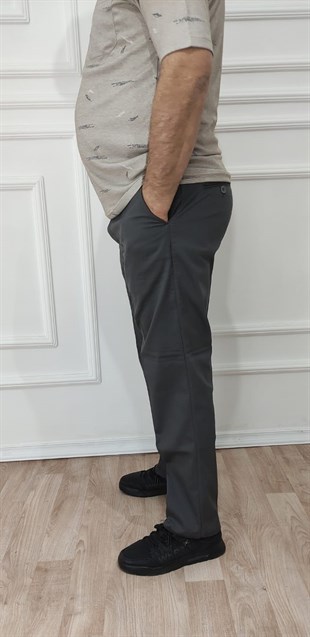 Erkek Klasik Rahat Kalıp Keten Pantolon