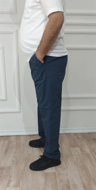 Erkek Klasik Rahat Kalıp Keten Pantolon