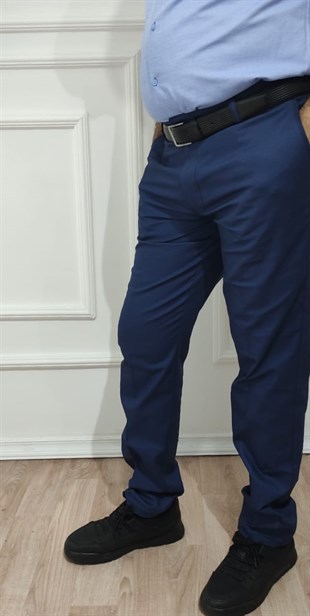 Erkek Klasik Rahat Kalıp Keten Pantolon