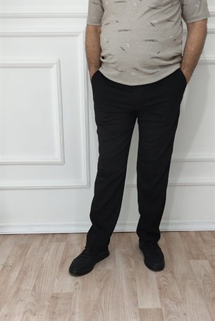 Erkek Klasik Rahat Kalıp Keten Pantolon