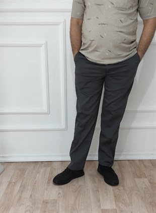 Erkek Klasik Rahat Kalıp Keten Pantolon
