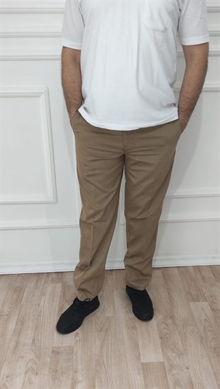 Erkek Klasik Rahat Kalıp Keten Pantolon