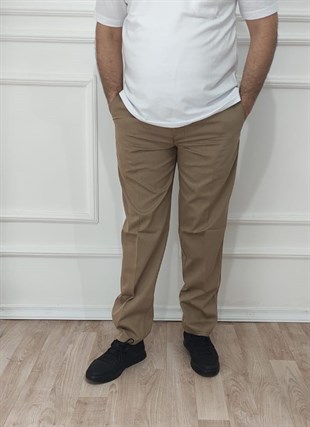 Erkek Klasik Rahat Kalıp Keten Pantolon