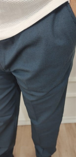 Erkek Klasik Rahat Kalıp Keten Pantolon
