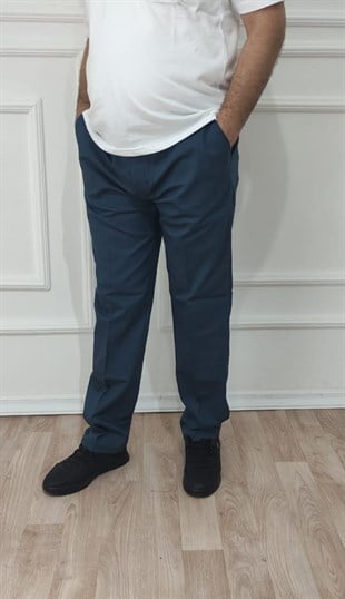 Erkek Klasik Rahat Kalıp Keten Pantolon